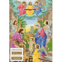  Схема для вышивания бисером Святое семейство (с ангелами)