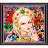 Рисунок - схема на ткани - сказка "Русская сказка"