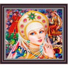Рисунок - схема на ткани - сказка "Русская сказка"