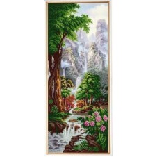 "Водопад "Хрустальный кулон" Рисунок на ткани