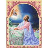 Схема на ткани для вышивания бисером "Иисус на горе Елеонской"