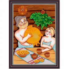 Рисунок - схема на ткани - "Идите в баню...!"
