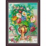 Рисунок - схема на ткани - "Цветочный натюрморт"