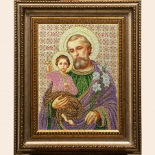 схема для вышивки бисером Святой Иосиф с Иисусом (31,11*41,06 см)