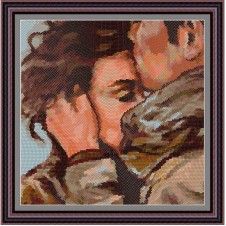 Рисунок - схема на ткани - "Встречи, расставания"