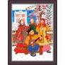 Рисунок - схема на ткани - "Зимнее веселье!"