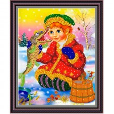 Рисунок - схема на ткани - сказка "По щучьему велению..."