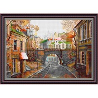 Рисунок - схема на ткани - "Старый мост"