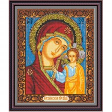 Рисунок - схема на ткани - Икона "Казанская"