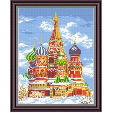 Рисунок - схема на ткани - "Храм Василия Блаженного"