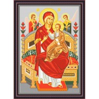 Рисунок - схема на ткани - Икона Божьей Матери «Всецарица»