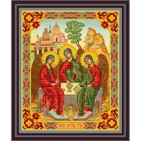 Рисунок - схема на ткани - Икона «Святая Троица»