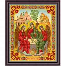 Рисунок - схема на ткани - Икона «Святая Троица»