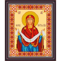 Рисунок - схема на ткани - Икона "Покрова"