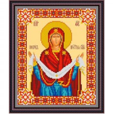 Рисунок - схема на ткани - Икона "Покрова"