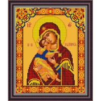 Рисунок - схема бисером - Икона "Владимирская"