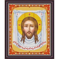 Рисунок - схема на ткани - Икона "Спас Нерукотворный"