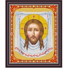 Рисунок - схема на ткани - Икона "Спас Нерукотворный"