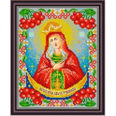 Рисунок - схема на ткани - Икона "Остробрамская"