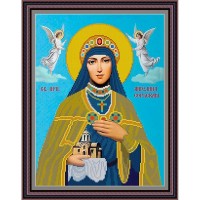 Рисунок - схема на ткани - Икона "Ангелина Сербская"