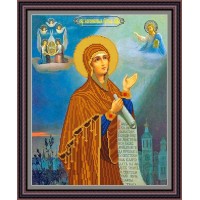 Рисунок - схема на ткани - Икона "Боголюбская"
