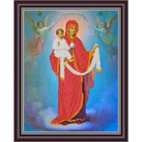 Рисунок - схема на ткани - Икона "Благодатное небо"