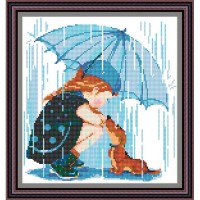 Рисунок - схема на ткани - "Дождик"