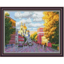 Рисунок - схема на ткани - "Сердце города"