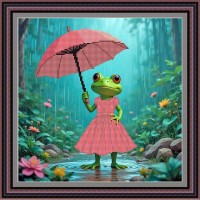 Рисунок - схема на ткани - "Дождик"