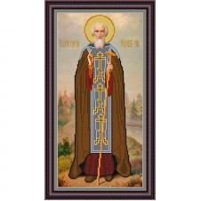 Рисунок - схема на ткани - Икона "Сергий Радонежский"