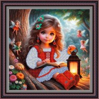 Рисунок - схема на ткани - "Сказки волшебного леса"