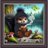 Рисунок - схема на ткани - "Тёплый вечер"