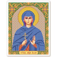 Схема на ткани для вышивания бисером иконы «Св. Мц. Алла Готфская»