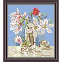 Рисунок - схема на ткани - "Магнолии"