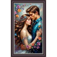 Рисунок - схема на ткани для выкладки стразами - "Нежность"