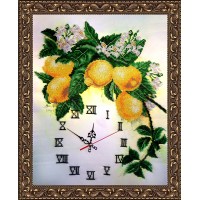Набор для вышивания бисером "Часы с лимонами"