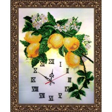 Набор для вышивания бисером "Часы с лимонами"
