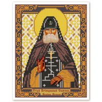 Схема на ткани для вышивания бисером иконы «Св. Прп. Симеон Псково-Печерский»