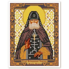 Схема на ткани для вышивания бисером иконы «Св. Прп. Симеон Псково-Печерский»