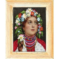 Схема для вышивания бисером Весенний венок