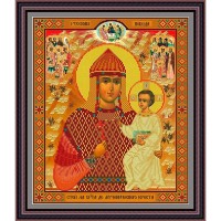 Рисунок - схема на ткани - Икона «Русская победа»