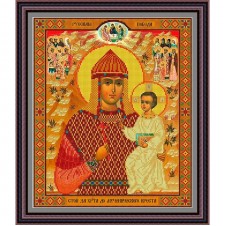 Рисунок - схема на ткани - Икона «Русская победа»