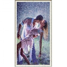 8530 "Поцелуй под дождем" Рисунок на ткани