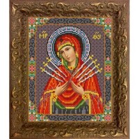 "Богородица Семистрельная" Рисунок на ткани