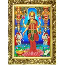 "Лакшми - Богиня изобилия, процветания, богатства, удачи и счастья" Рисунок на ткани
