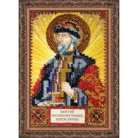 Рисунок на ткани для вышивания бисером "Святой Борис"