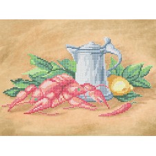 Рисунок на ткани для вышивания бисером "Раки"