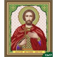 Схема для вышивки бисером Икона Святой мученик Виктор