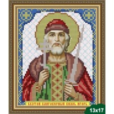Схема для вышивки бисером Икона Святой Благоверный Князь Игорь
