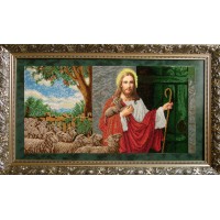 Рисунок на канве для вышивания бисером "Иисус стучится в двери"